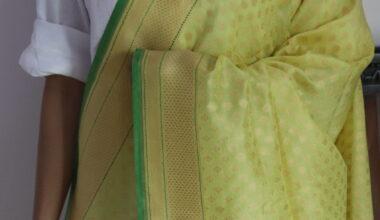 Yellow Chunri Booti Cutwork Handloom Banarasi Dupatta