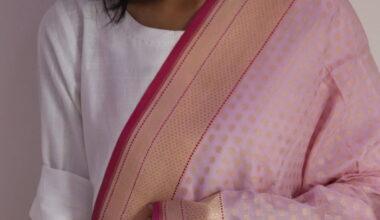 Light Pink Small  Booti Cutwork Handloom Banarasi Dupatta