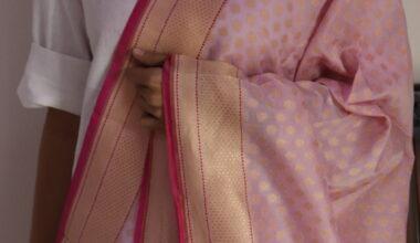 Pink Chunri Booti Cutwork Handloom Banarasi Dupatta