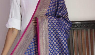 Blue Chunri Booti Cutwork Handloom Banarasi Dupatta